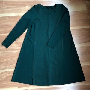 A-Line Front Panel Dress in Forest Green
